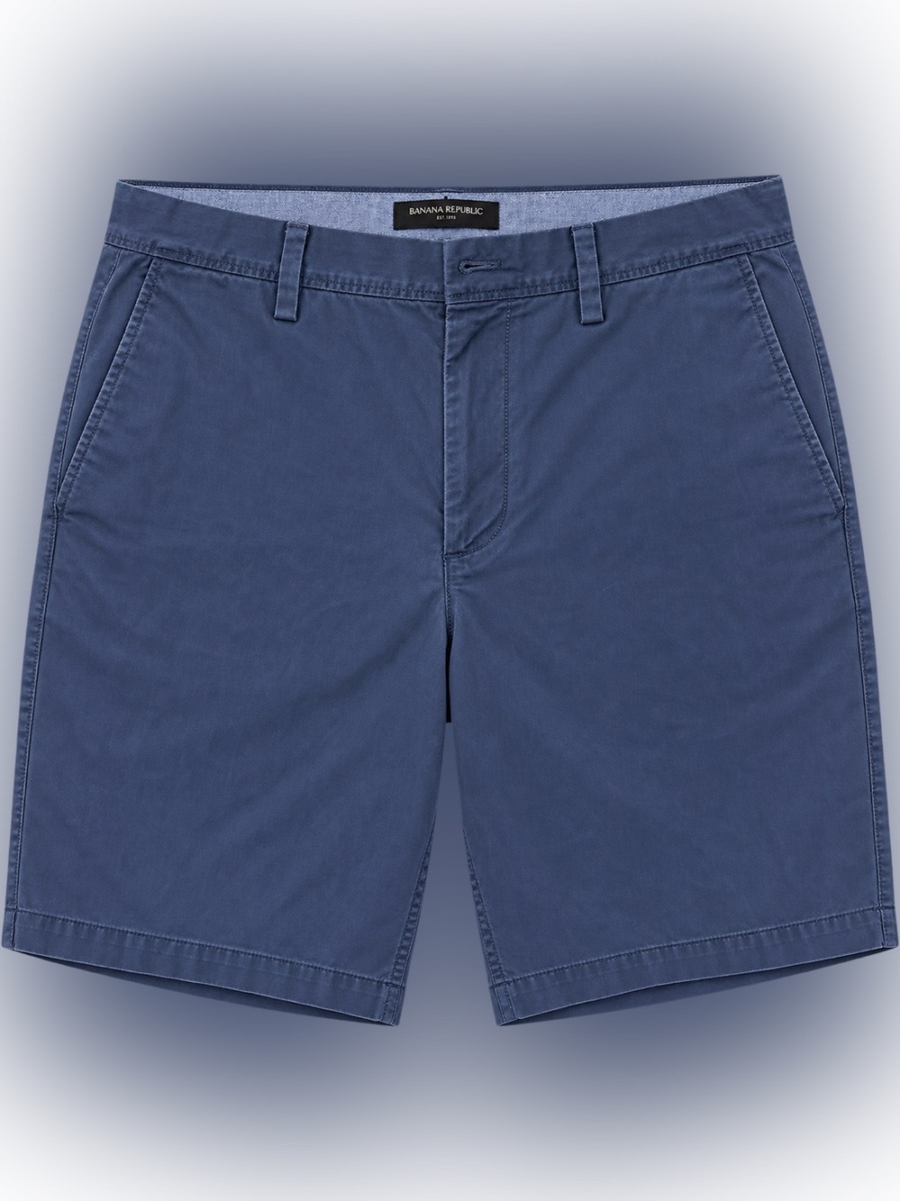 Banana Republic Men’s Navy Blue Flat-Front Chino Shorts